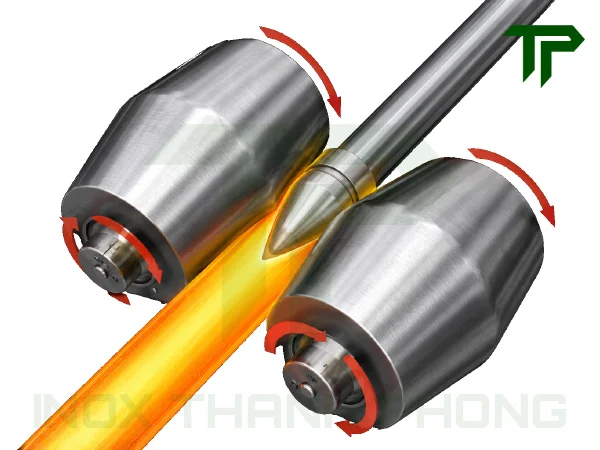 Ống đúc inox công nghiệp được tạo hình và đục lỗ xuyên tâm