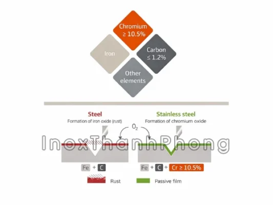 Thành phần hóa học của inox