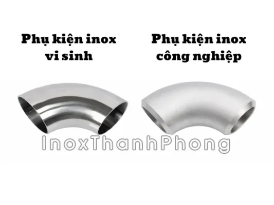 Sự khác biệt giữa phụ kiện inox vi sinh và phụ kiện inox công nghiệp
