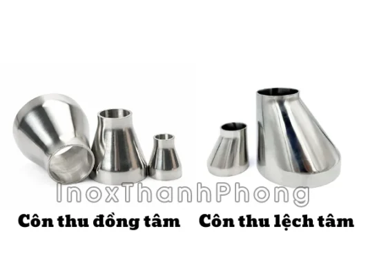 Côn thu vi sinh inox