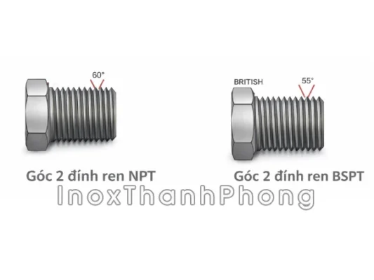 Tiêu chuẩn ren thường dùng cho phụ kiện ren inox