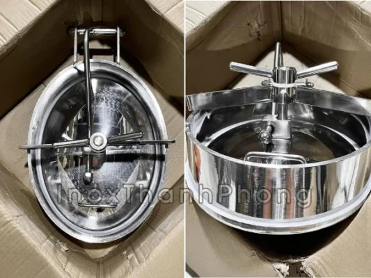 Nắp bồn hình elip inox vi sinh