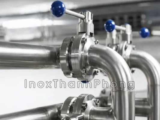 Ứng dụng thực tế van bướm vi sinh inox