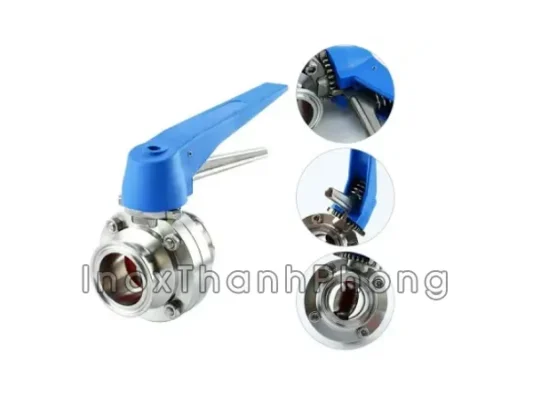 Van bướm vi sinh tay kẹp