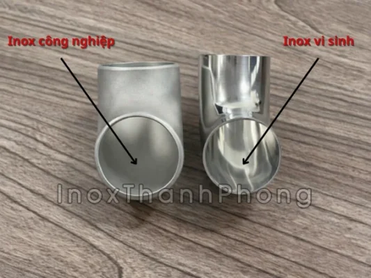 So sánh côn – cút – tê inox vi sinh với phụ kiện inox công nghiệp