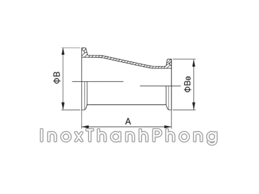 Côn thu lệch tâm clamp vi sinh