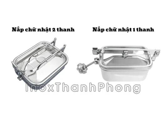 Nắp bồn hình chữ nhật inox vi sinh