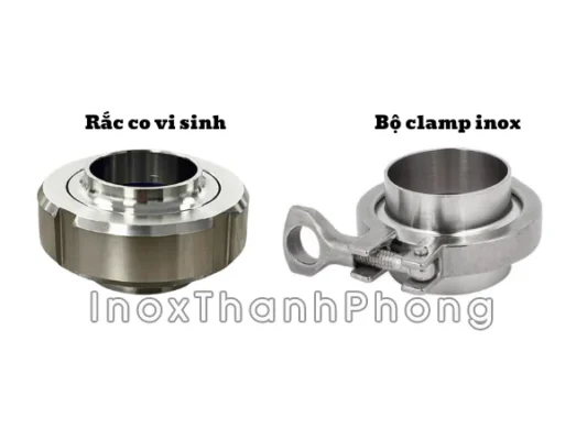 So sánh rắc co inox vi sinh và clamp inox vi sinh