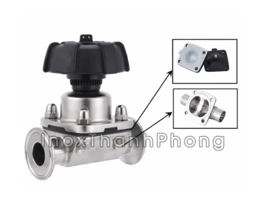 Cấu tạo của van màng vi sinh inox