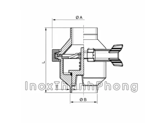Van một chiều vi sinh nối hàn theo hệ DIN