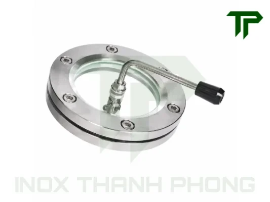 Kính mặt bích inox quan sát có gạt sương