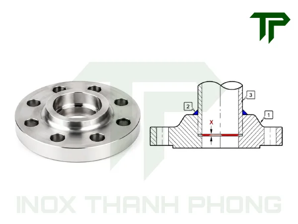 Mặt bích inox hàn bọc đúc - Socket weld