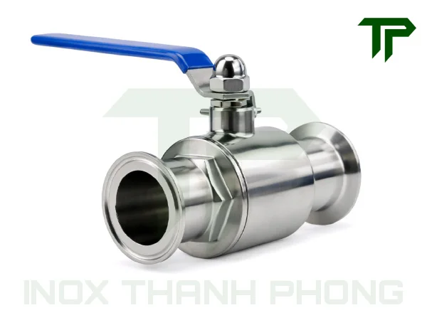 Van bi vi sinh clamp tay gạt inox có nguyên lý hoạt động rất đơn giản