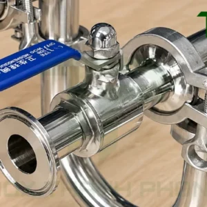 Van bi vi sinh clamp tay gạt inox được ứng dụng nhiều trong ngành thực phẩm, dược phẩm và hoá chất sạch
