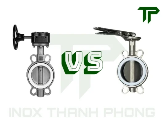 Van bướm inox tay gạt khác gì van bướm tay quay?