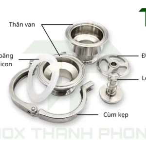 Cấu tạo của van một chiều inox vi sinh clamp