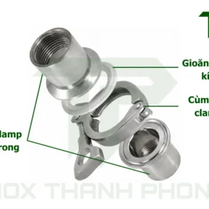 Cấu tạo của bộ clamp ren trong inox vi sinh