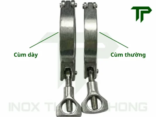 Cùm đôi kẹp clamp inox