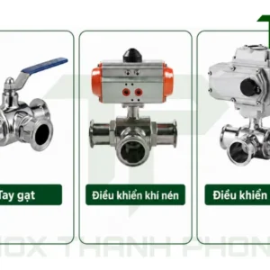 Các kiểu điều khiển của van bi 3 ngả inox vi sinh