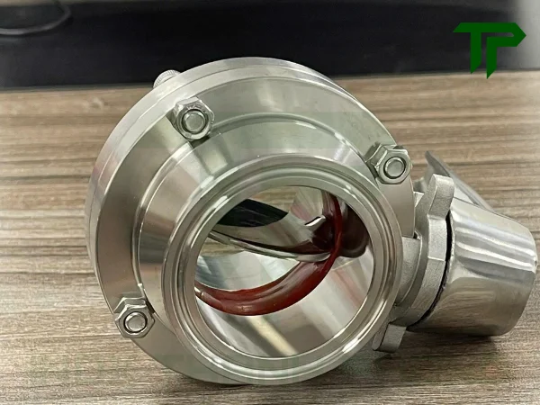 van-buom-tay-kep-clamp-3 Cấu tạo van bướm vi sinh tay kẹp nối clamp