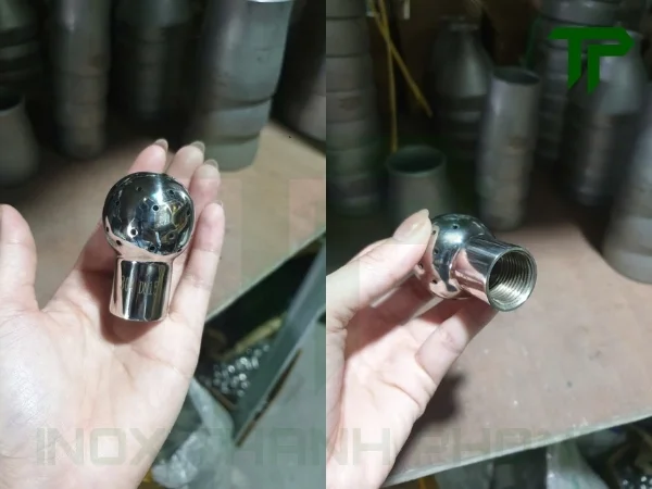 Cầu CIP cố định ren inox vi sinh