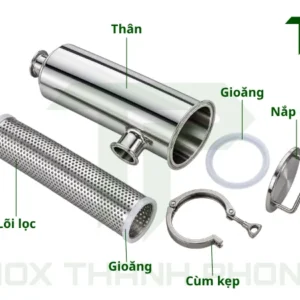 Cấu tạo của cột lọc vuông inox vi sinh
