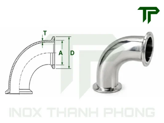 Bản vẽ kỹ thuật cút clamp inox vi sinh