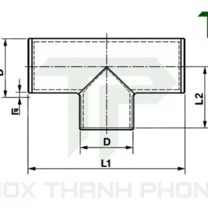 Bản vẽ kỹ thuật tê đều hàn inox vi sinh