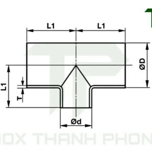 Bản vẽ kỹ thuật tê thu hàn inox vi sinh