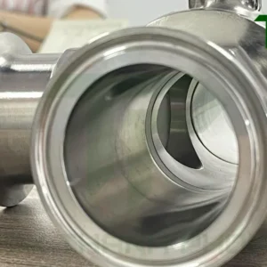 Cấu tạo van bi vi sinh 3 ngả clamp tay gạt
