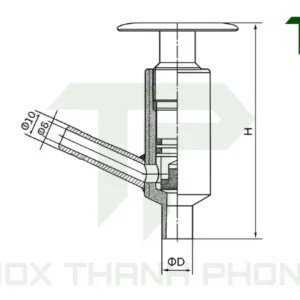 Bản vẽ kích thước van lấy mẫu vi sinh nối ren
