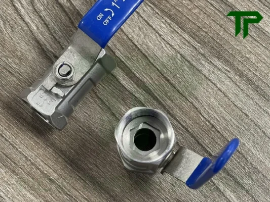 Cấu tạo của van bi 1PC inox nối ren tay gạt